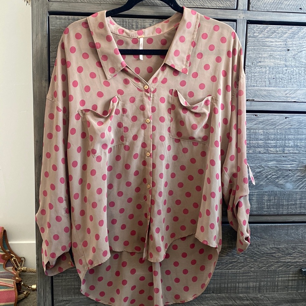 Free people hi low blouse